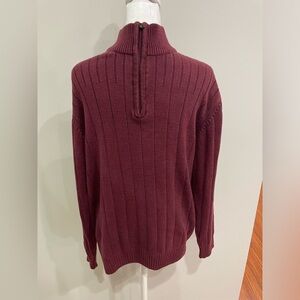 Covington Men’s Maroon Quarter Zip Pullover Sweater Size Medium Great Condition